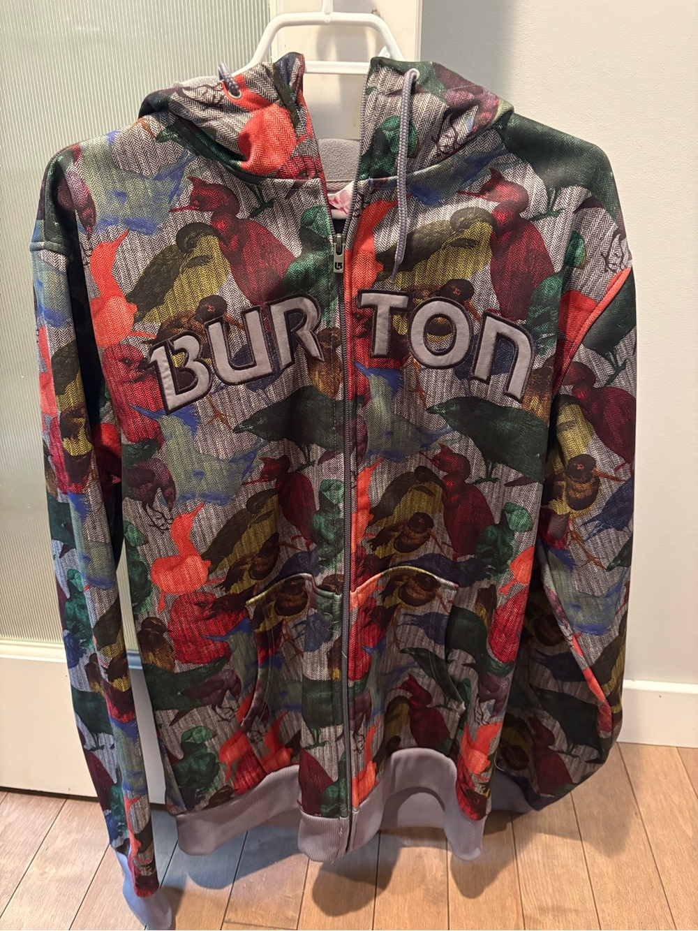 Burton Men’s Multicolor Bird-Print Full-Zip Hoodie Jacket
